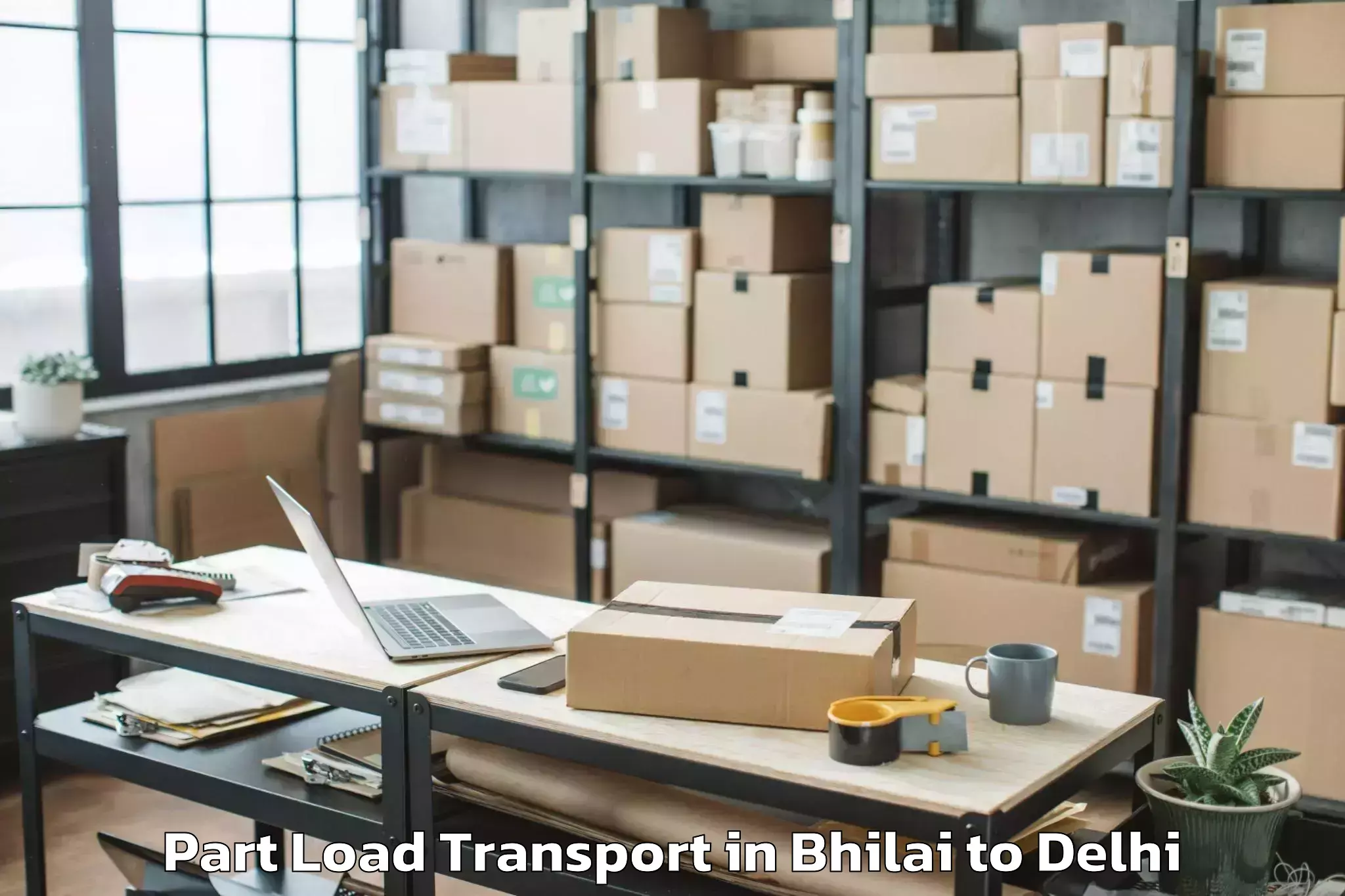 Affordable Bhilai to Kalkaji Part Load Transport